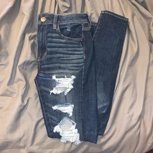 Distressed American eagle jeans